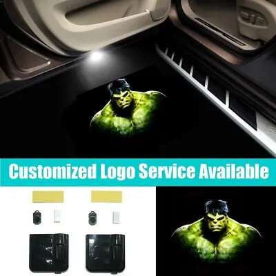 $17.99 • Buy 2Pcs 3D Wireless LED Car Door Welcome Projector Hulk Logo Shadow Lights 