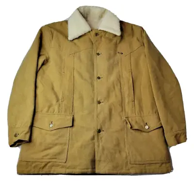 Lee Storm Riders Western Brown Sherpa Rancher Coat Jacket Men's Size Large L • $69.99