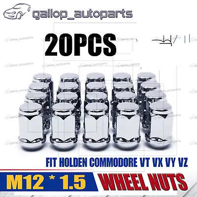 20XM12x1.5 Chrome Wheel Nuts Fit Holden Commodore VL VN VR VS VT VX-VZ Mag Steel • $28.85