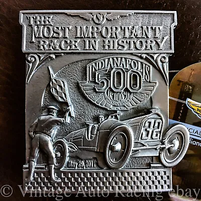 100th Anniversary Indy 500 Silver Pit Badge Belt Buckle Dan Wheldon Marmon Wasp • $129.99