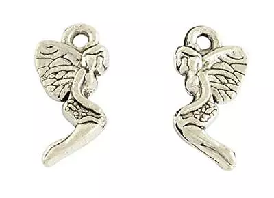 10 X Fairy Angel Charms Jewellery Making Pendants Crafts Tibetan Silver • £1.99