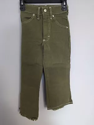 Vintage SEARS Green Denim Jeans CIRCLE S 1960s • $39.99