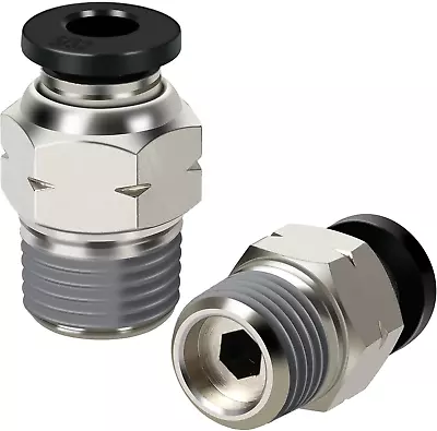 Pneumatic Male Straight 5/32 Inch Tube OD X 1/8  NPT Push To Connect Fittings Mo • $10.68