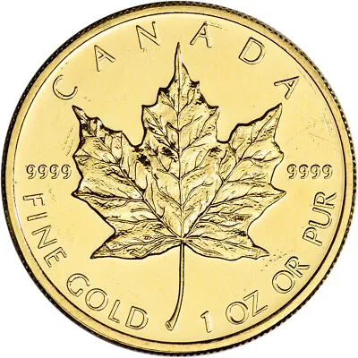 Canada Gold Maple Leaf - 1 Oz - $50 - .9999 Fine - Random Year • $2487.49