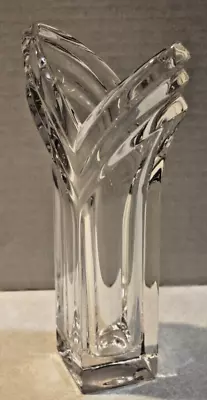Mikasa Deco Heavy Crystal V Style Bud Vase Decor Made In Germany 8.5' Tall • $26.77