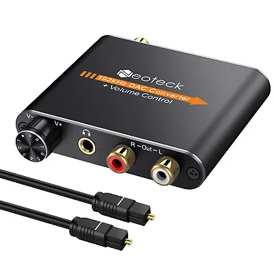 Neoteck Optical Coax Toslink Digital To Analog Converter RCA L/R  Audio Adapter • £17.99