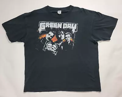 Green Day T-Shirt 2XL Black Concert Tour Merch Tee San Antonio Texas August 2009 • $19.39