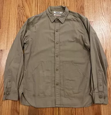 OMNIGOD Shacket Chore Jacket Size 2 Beige Made In Japan Orslow • $40