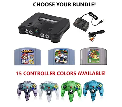 REFURBISHED N64 Nintendo 64 Console - CHOOSE BUNDLE! Mario Mario Kart Or Smash • $139.95