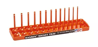 Hansen Global 1/4  Drive Socket Tray Holder Metric MM Standard Deep USA Orange • $13.99