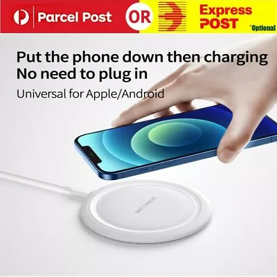 $14.99 • Buy 15W Qi Wireless Charger FAST Charging Pad For IPhone 13 12 11 Pro Samsung S21
