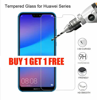 For Huawei Tempered Glass Screen Protector Mate 20 P20 P30 Pro Lite  • £3.45