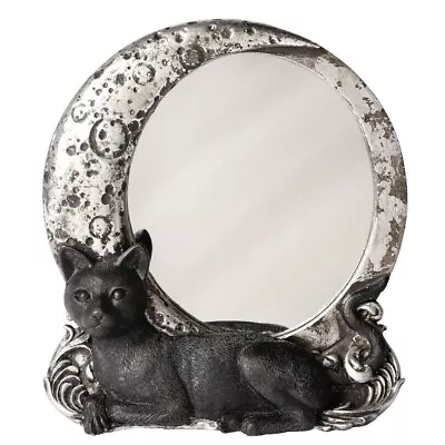 Alchemy Gothic Night Cat Moon Mirror Wall Or Desk Decor Goth Kitty Gift V95 New • $31.95