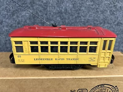 Vintage  Lionel No. 60 Lionelville Rapid Transit Trolley NO Box Pls Read #105 • $40