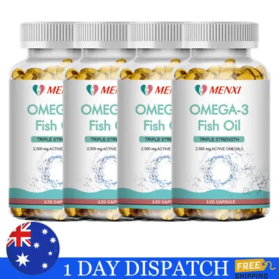 Omega 3 Fish Oil Capsules Triple Strength Joint Support 2500mg EPA & DHA 120Caps • $59.99