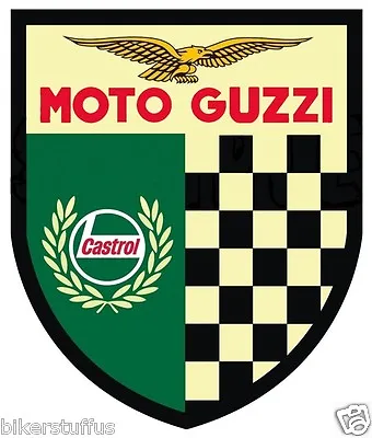 Moto Guzzi Shield Retro Sticker Guzzi Cafe Racer Sticker Laptop Sticker  • $3.48