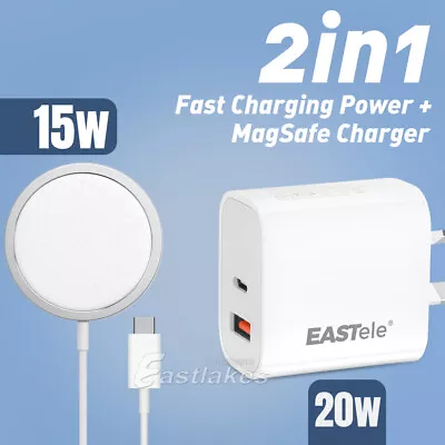 $23.95 • Buy Fast Charging USB-C MagSafe Wireless Charger For IPhone 15 Pro Max 14 13 12 Plus