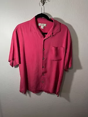 Tommy Bahama Men's Button Down 100% Silk Red Top Size M • $24.50