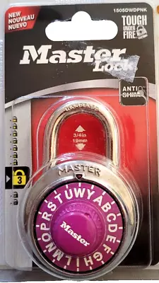 Master Lock Colored Dial Combination Padlock - 3 Digit - SS/Purple • $6.99