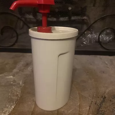 Vintage Tupperware Condiment Or Soap Pump Dispenser Ketchup 640 Almond 1553 • $6.99