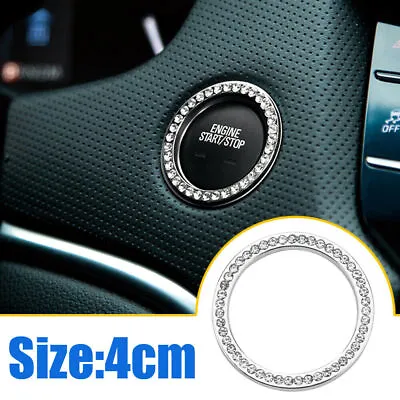 1PC Car Start Stop Ring Push Button Knob Key Switch Bling Ring Crystal Decor • $2.92