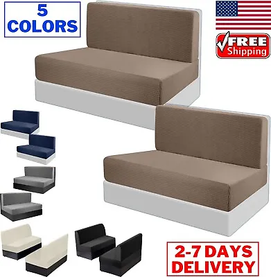 2 Set RV Dinette Cushion Covers Camper Sofa Seat Slipcovers Bench Covers Stretch • $57.99