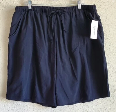 $24.97 • Buy SWIMSUITS FOR ALL Women's Plus 22 24 Swim Short Built In Brief Black Quick Dry