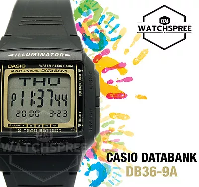 Casio Data Bank Watch DB36-9A • $50.93