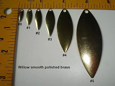 Willow Blades Hammered Smooth Nickel Or Polished Brass  Sizes 01 2 3 4 5 • $11