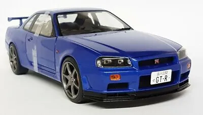 Solido 1/18 - Nissan Skyline GTR R-34 Bayside Blue 1999 Diecast Model Car • £74.99