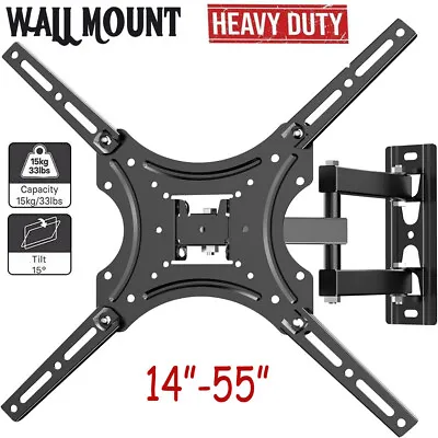 TV Wall Bracket Mount Tilt & Swivel For 14 -55  Inch Monitor LCD UK • £7.29