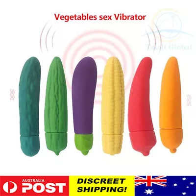 Mini Bullet Vibrator Vegetables Vibrating Egg Clitoris G Spot Stimulator Sex Toy • $26.95