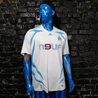 Olympique Marseille Jersey Home Shirt 2007-2008 Adidas G95732 Maglia Mens SZ XL • $37.39