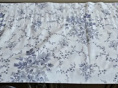 Laura Ashley Blouson Valance 82  X 18  Bluish Gray On White Lined (1) Cottage • $18.90