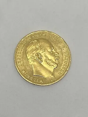1872-A GERMANY 🇩🇪 PRUSSIA 10-M Wilhem GOLD COIN -* RARE IN GEM !💎 • $388.88