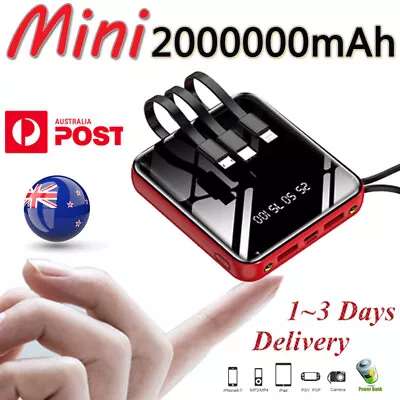 Mini Power Bank 2000000mAh Fast Charger 2USB LED Portable Charging Battery Pack • $24.99