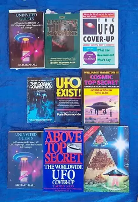 Lot Of 9 UFO Alien Flying Saucer Extra Terrestrial Ufology Books PB 70s-80's Era • $70.12