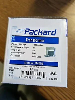 Packard PF42440 Foot Mount Transformer Input 120/208/240 Output 40VA #182p • $17