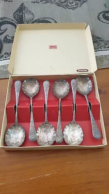 Vintage Rodd Silver Plated Jasmine Sweet Spoon  Set • $20