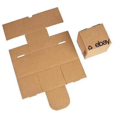 4  X 4  X 4  Flat Folding Boxes – Black Logo • $28.65