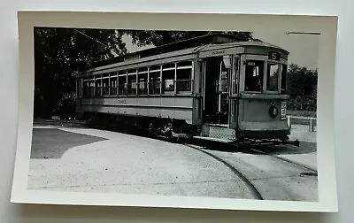 Vintage Photo Snapshot Baltimore Transit Co Trolley Streetcar #5602 Pimlico Sign • $6.99