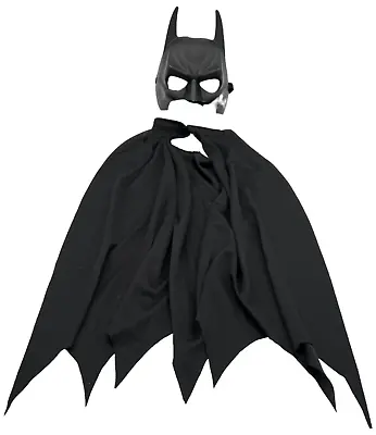 Rubies Batman Cape And Mask Halloween Child Small Black DC Comics Super Hero • $9.97