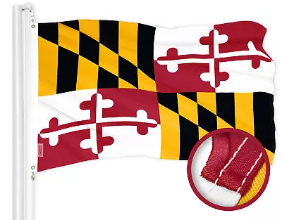 G128 Maryland MD State Flag 4x6 Ft ToughWeave Series Embroidered 300D Polyester • $52.95