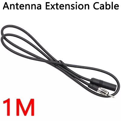 Auto Car Antenna Extension Cord Male Female AM/FM Radio Cable 100cm Universal US • $8.49