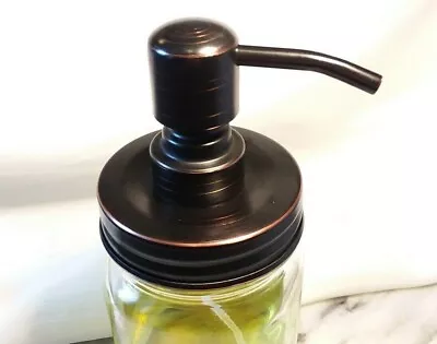 OIL RUBBED BRONZE Mason Jar Soap Pump Dispenser Kit ~ High Quality • $8.99