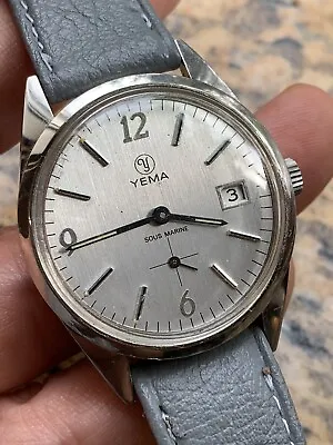 Vintage Yema Steel Case Hand-winding Mens Watch 355mm • £235