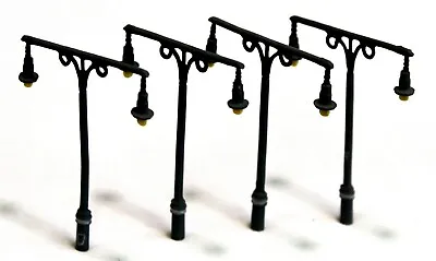 Tall Station Lamps Twin Head 4 D21 UNPAINTED N Gauge Scale Langley Models Kit • £7.71