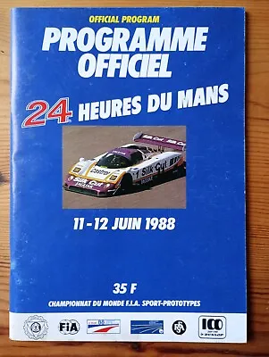 24 Hours La Mans 1988 Official Programme • £5.50