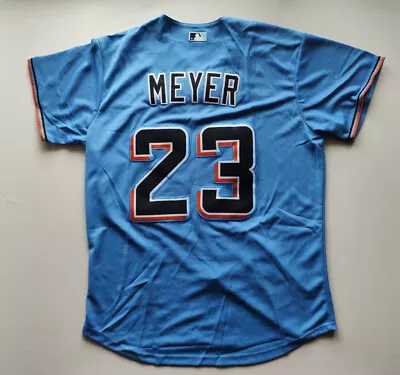 Max Meyer #23 Miami Marlins. Baseball Jersey.  Size M Medium. • $49.99