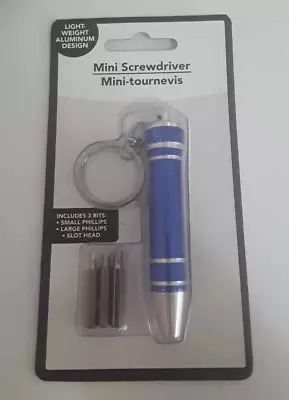 Multi Use Portable Mini Screwdriver Precision 3 Bits Tool Kit Aluminum Phillips • $4